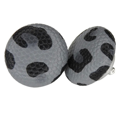 Dots of Melbourne Earrings dark grey leopard print